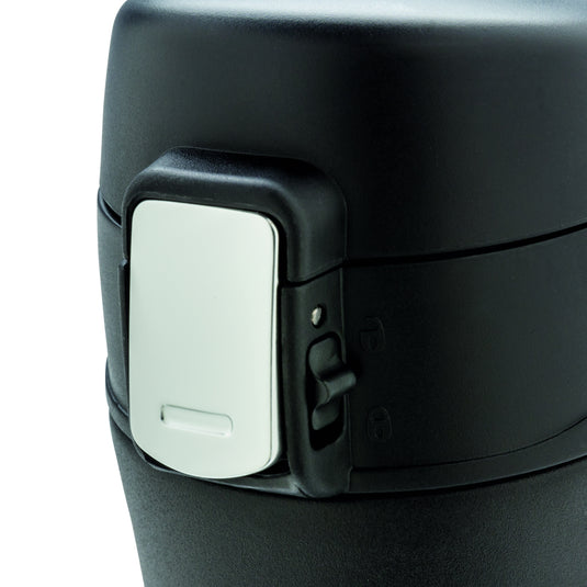 Swiss Peak Elite copper vacuum mug, stainless steel drinkware with copper insulation, displayed with a lid and sleek design.