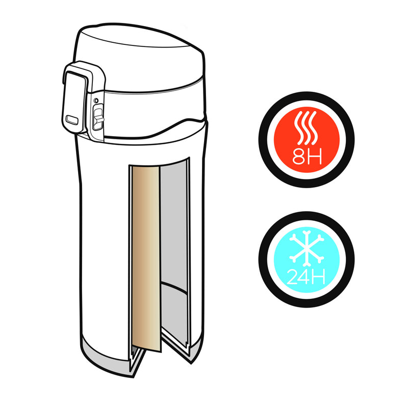 Load image into Gallery viewer, Swiss Peak Elite copper vacuum mug, stainless steel drinkware with copper insulation and black lid, designed for hot and cold beverages.
