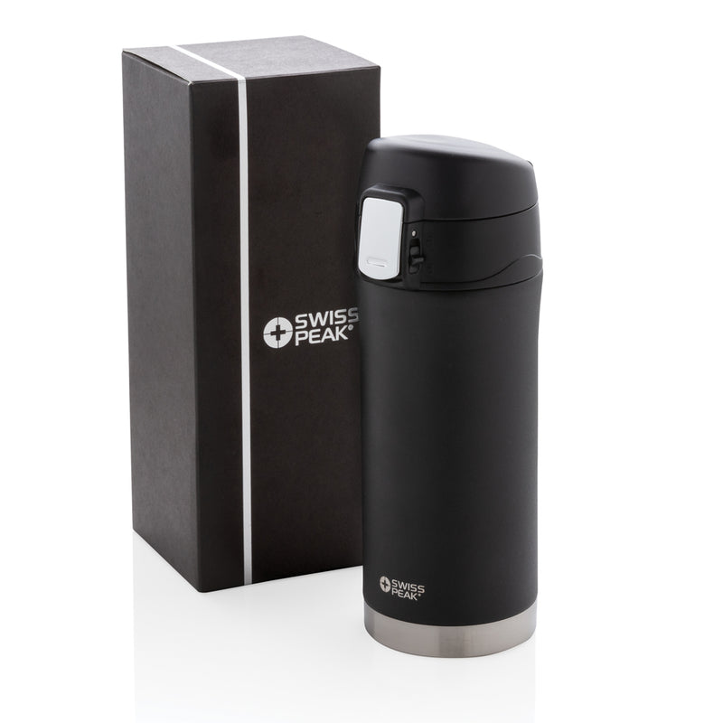 Load image into Gallery viewer, Swiss Peak Elite copper vacuum mug showing the sleek, insulated drinkware design with a secure lid and polished copper finish.
