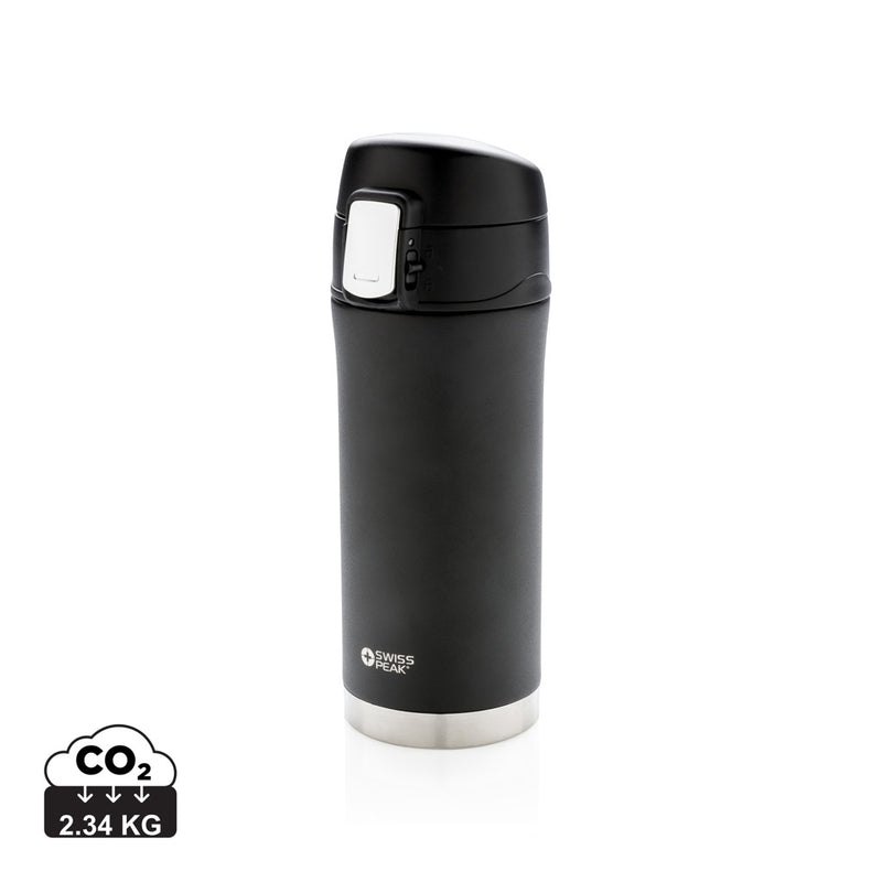 Load image into Gallery viewer, Swiss Peak Elite copper vacuum mug for hot and cold drinks, featuring a sleek stainless steel and copper design.
