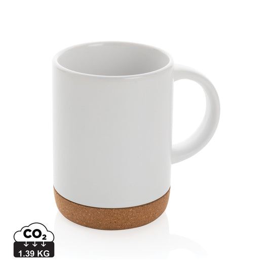 Ceramic mug with cork base 280ml - Custom Wood Designs