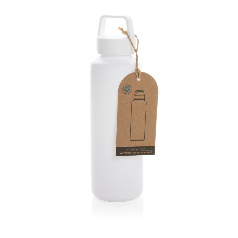 Load image into Gallery viewer, RCS certified recycled PP water bottle with handle - Custom Wood Designs
