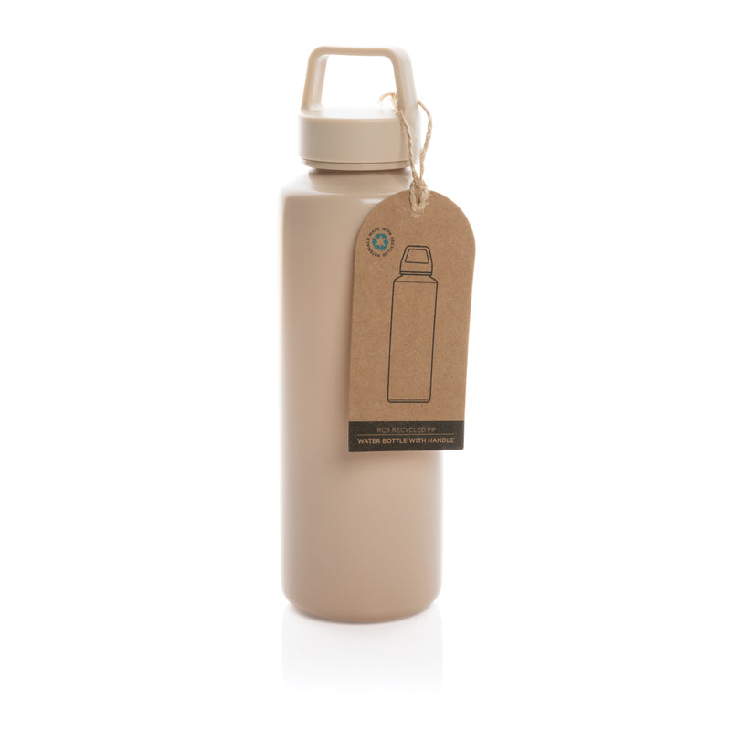 Load image into Gallery viewer, RCS certified recycled PP water bottle with handle - Custom Wood Designs

