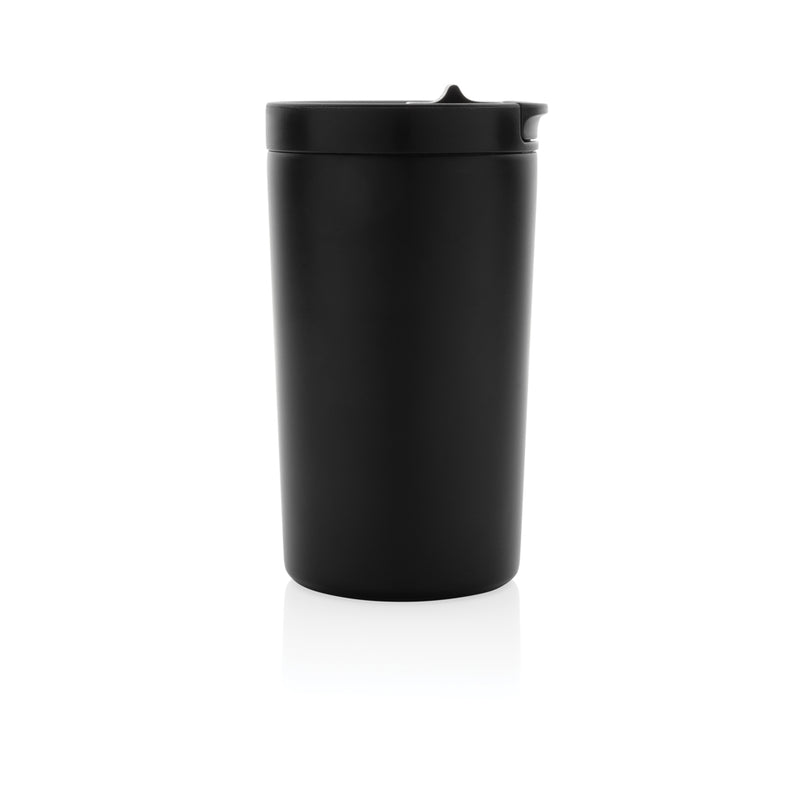 Load image into Gallery viewer, XD Collection RCS RSS double wall vacuum leakproof lock mug, black stainless steel drinkware with secure lid and double-wall insulation.
