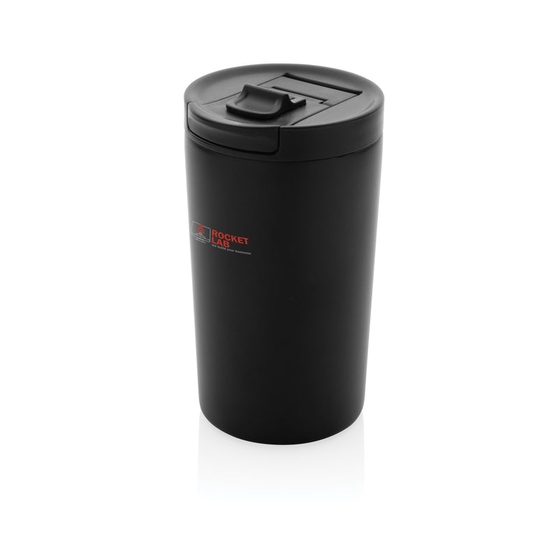 Load image into Gallery viewer, XD Collection RCS RSS double wall vacuum leakproof lock mug, sleek black drinkware with secure lid and insulated design.
