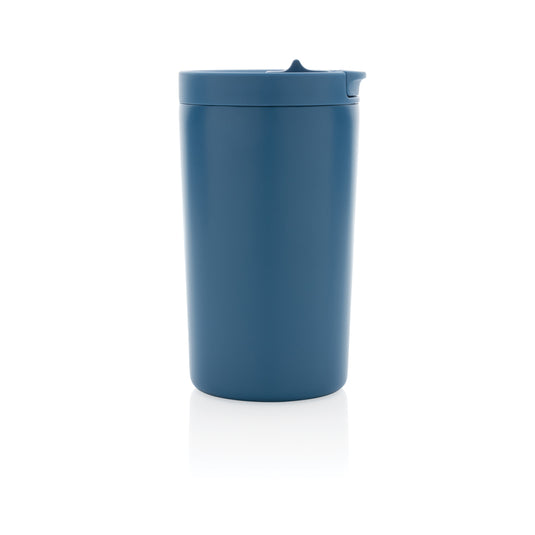 XD Collection RCS RSS double wall vacuum leakproof lock mug for hot and cold drinks, with secure lid and sleek black finish.