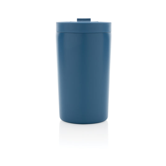 XD Collection RCS RSS double wall vacuum leakproof lock mug for hot and cold drinks, showing sleek stainless steel drinkware with lid.