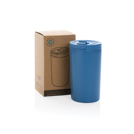 XD Collection RCS RSS double wall vacuum leakproof lock mug, sleek drinkware with secure lid and insulated design for hot or cold beverages.