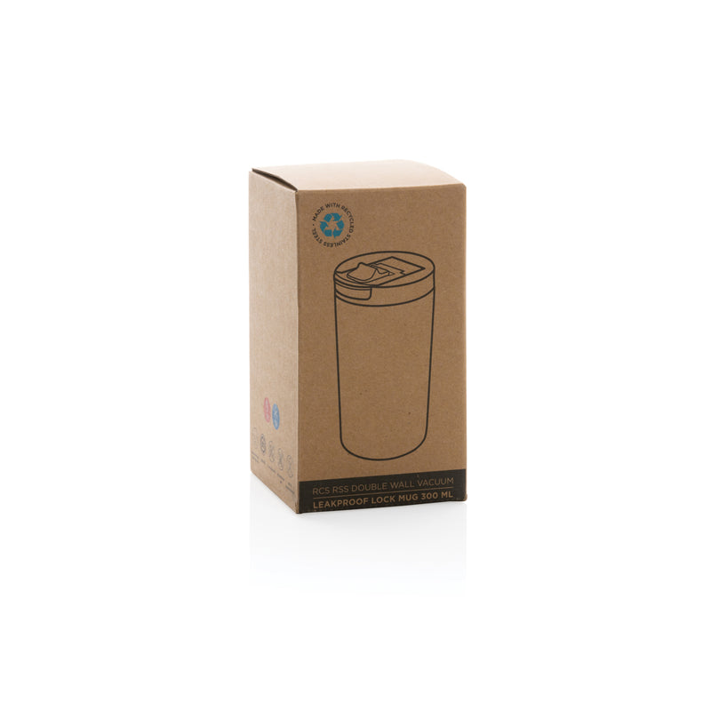 Load image into Gallery viewer, XD Collection RCS RSS double wall vacuum leakproof lock mug for hot and cold drinks, shown with matte black finish and secure lid
