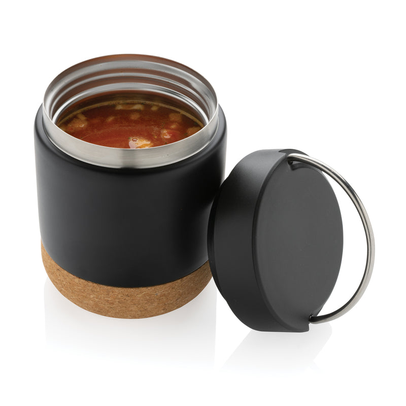 Load image into Gallery viewer, Recycled stainless steel food flask from XD Collection, RCS certified, with a sleek, durable design for home and on-the-go use.
