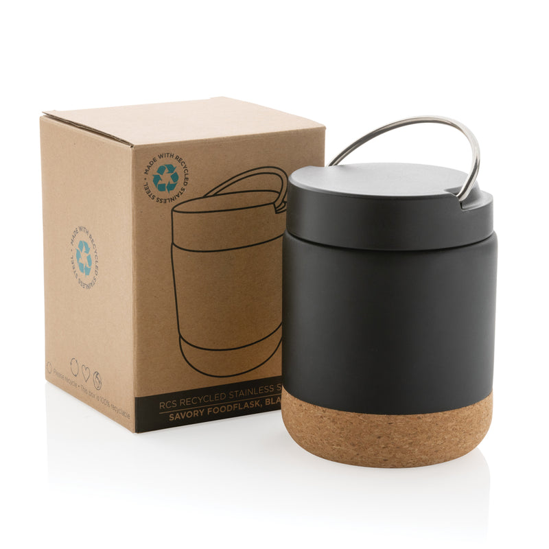 Load image into Gallery viewer, Stainless steel food flask by XD Collection, RCS certified recycled material, suitable for home and outdoor use.
