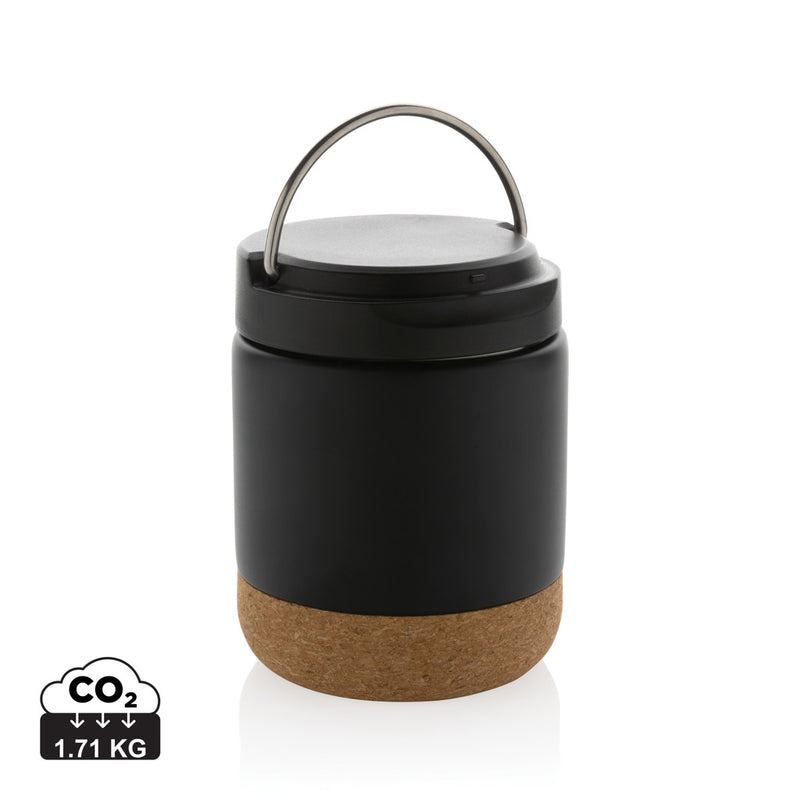 Load image into Gallery viewer, Recycled stainless steel food flask from XD Collection, RCS certified, designed for home and outdoor use with a sleek, durable finish.
