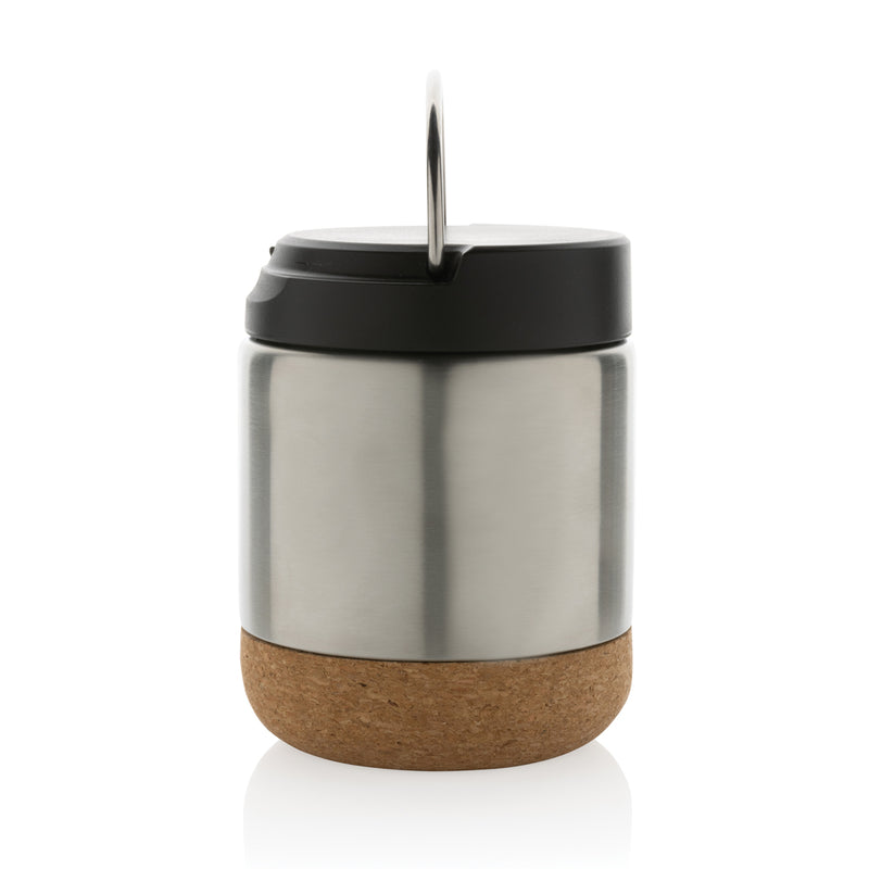 Load image into Gallery viewer, Recycled stainless steel food flask from XD Collection, RCS certified, ideal for storing and transporting meals at home and on the go.
