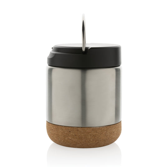 Recycled stainless steel food flask from XD Collection, RCS certified, ideal for storing and transporting meals at home and on the go.