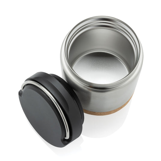 Stainless steel food flask from XD Collection, RCS certified recycled stainless steel, ideal for keeping food fresh and secure.