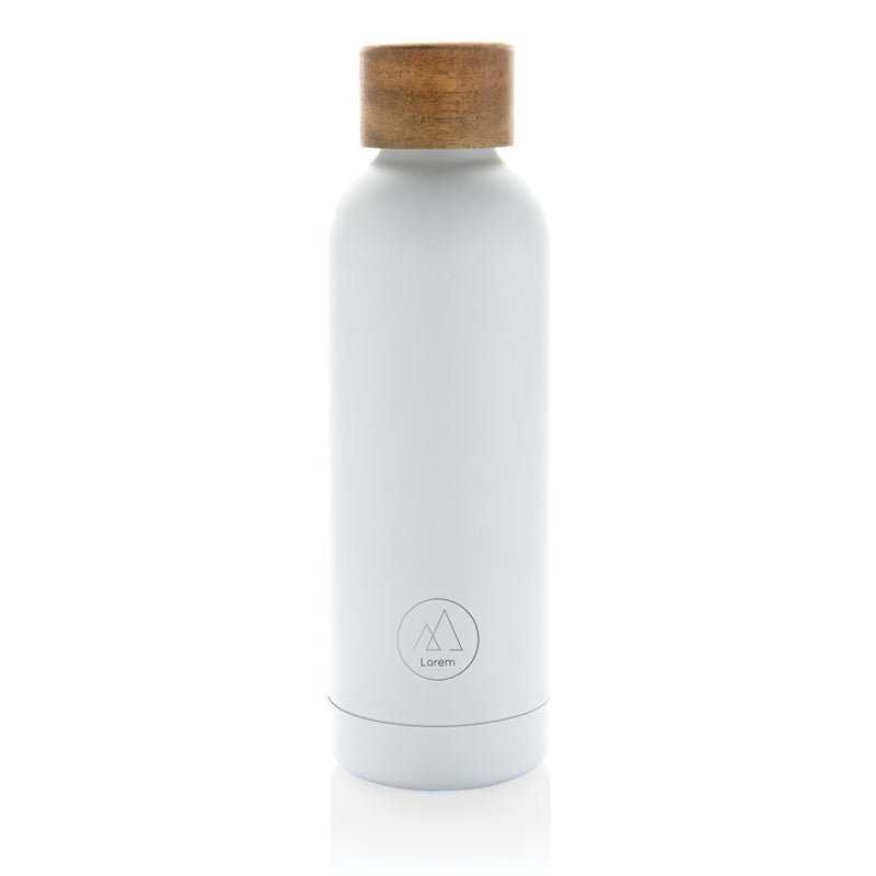 Load image into Gallery viewer, Wood RCS certified recycled stainless steel vacuum bottle - Custom Wood Designs
