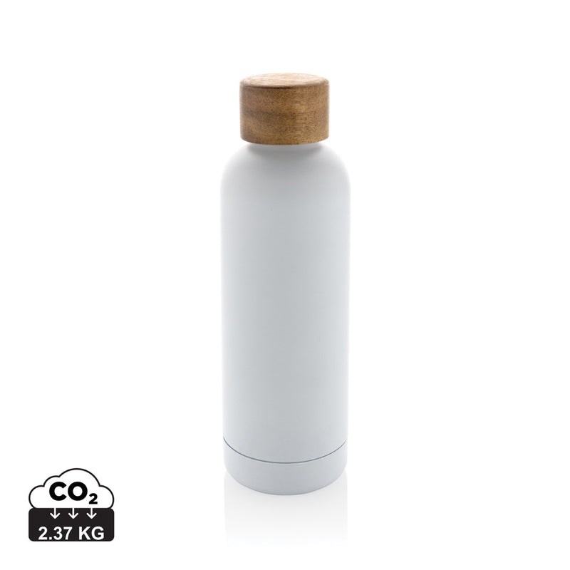 Load image into Gallery viewer, Wood RCS certified recycled stainless steel vacuum bottle - Custom Wood Designs
