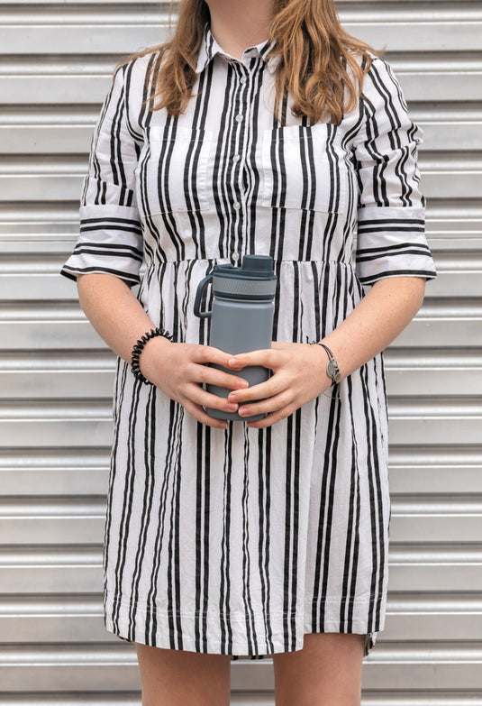 Vacuum stainless steel bottle with sports lid 550ml - Custom Wood Designs