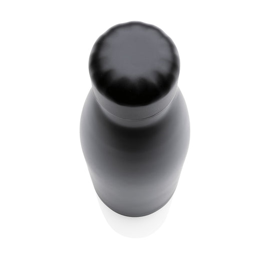 Solid color stainless steel vacuum bottle, 500 ml, from XD Collection, featuring a sleek drinkware design with a secure lid.