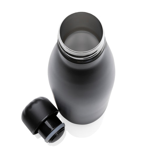 Stainless steel 500ml vacuum drinkware bottle from XD Collection in solid color, with a sleek, insulated design.