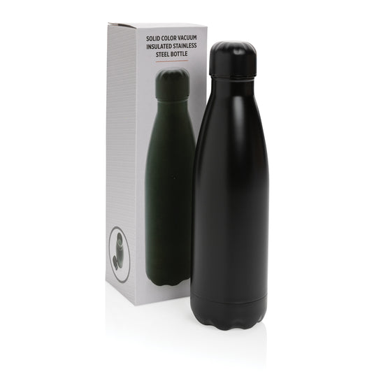 Stainless steel vacuum drinkware bottle in solid color, 500 ml capacity, by XD Collection, featuring a sleek, insulated design.