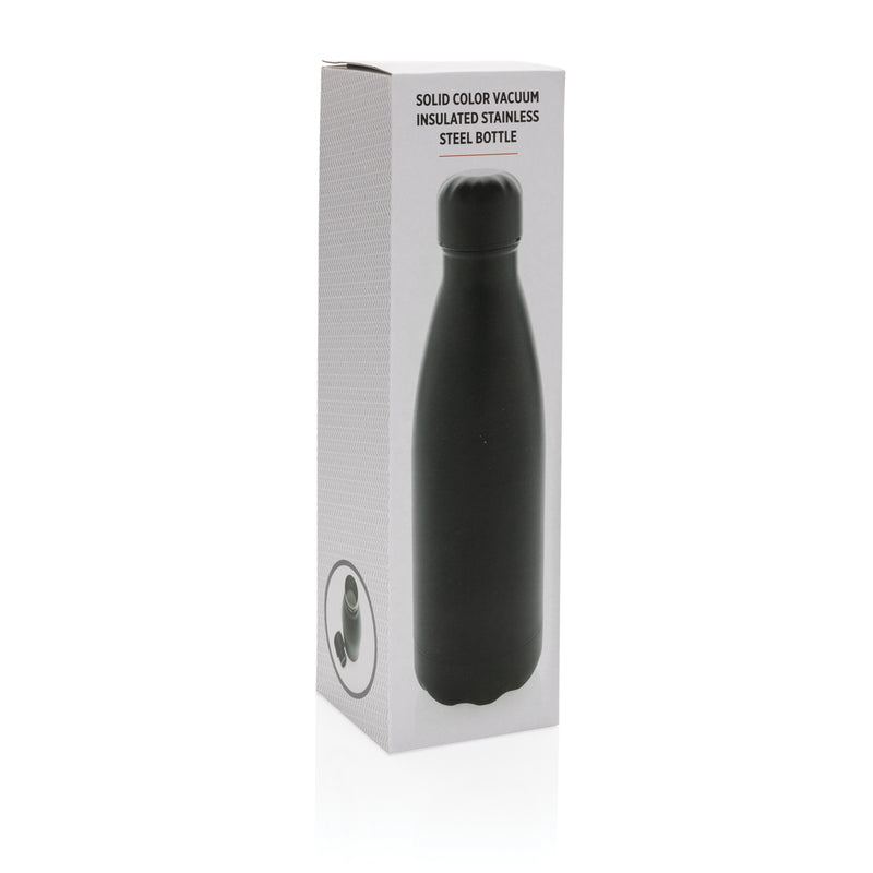 Load image into Gallery viewer, Stainless steel 500ml solid color vacuum drinkware bottle by XD Collection, with a sleek, insulated design and a secure lid.
