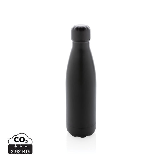 Solid color XD Collection stainless steel vacuum bottle, 500 ml drinkware with sleek design and durable construction.