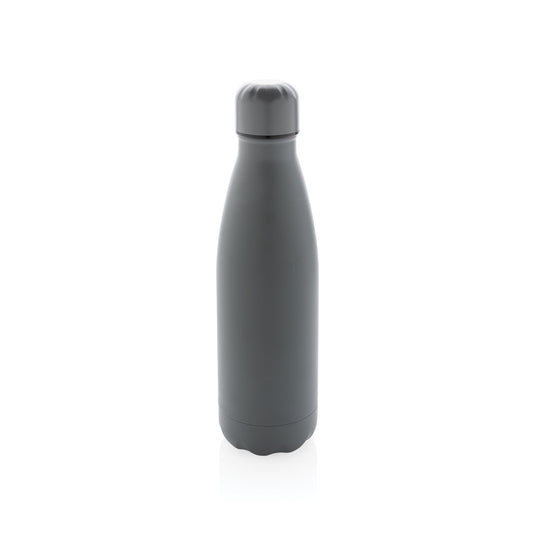 Solid color stainless steel vacuum bottle, 500 ml drinkware by XD Collection, featuring a sleek and durable design.