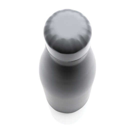 Solid color stainless steel vacuum bottle, 500 ml from XD Collection, showing sleek drinkware design with a secure lid.