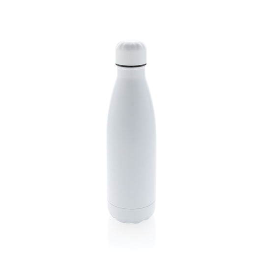 Solid color stainless steel vacuum drinkware bottle, 500 ml by XD Collection, showing a sleek, insulated stainless steel bottle.