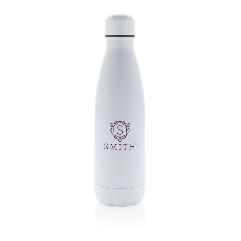 Load image into Gallery viewer, Solid color stainless steel vacuum bottle, 500 ml, from XD Collection, with sleek design and drinkware features.

