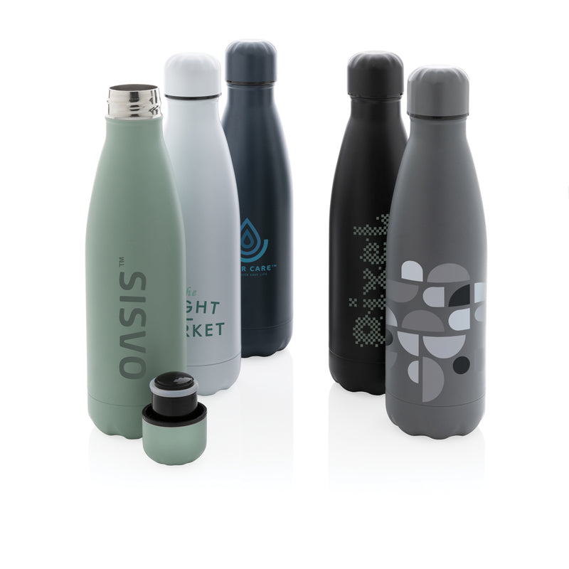 Load image into Gallery viewer, Solid color stainless steel vacuum drinkware bottle, 500 ml from XD Collection, with a sleek, durable design.
