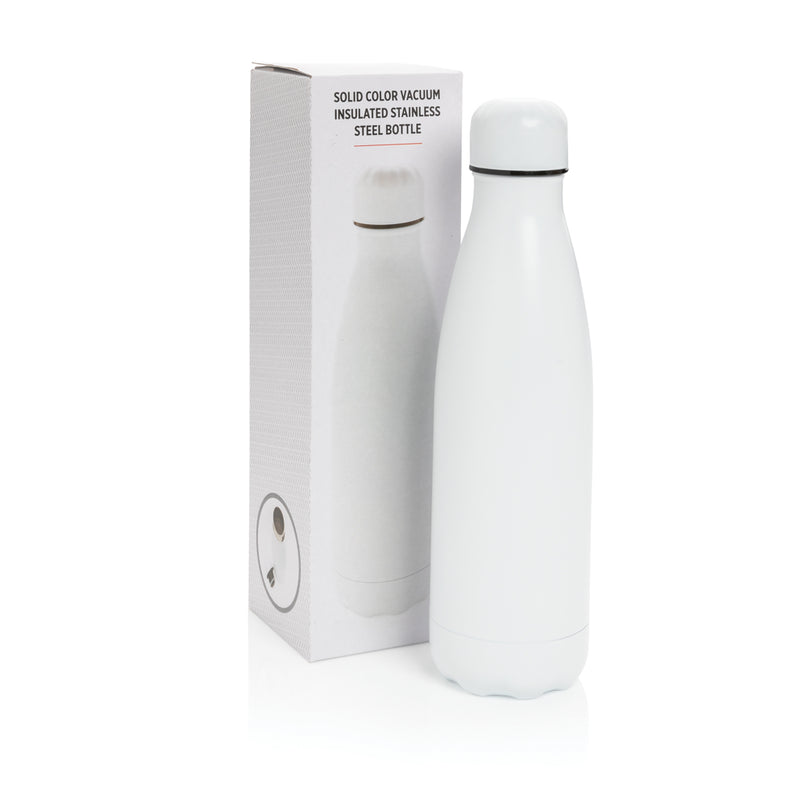 Load image into Gallery viewer, Solid color stainless steel vacuum water bottle, 500ml, from XD Collection, featuring a sleek, durable design ideal for hydration.
