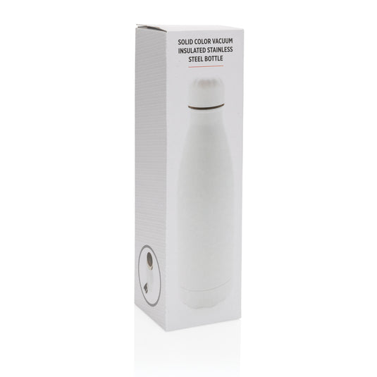 Solid color stainless steel vacuum bottle, 500 ml, XD Collection drinkware with sleek design and durable construction.