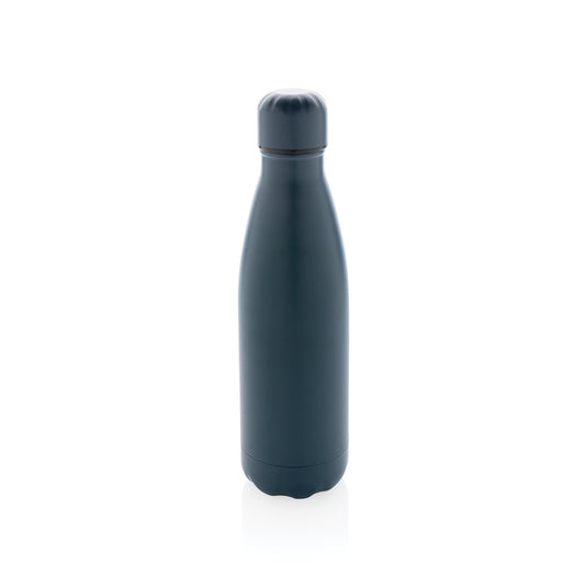 Solid color stainless steel vacuum bottle, 500ml, by XD Collection, showcasing a sleek, durable drinkware design.