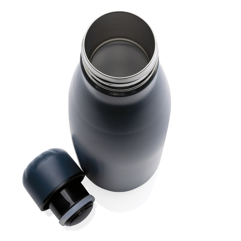 Load image into Gallery viewer, Solid color XD Collection stainless steel vacuum bottle, 500 ml, with sleek design and secure screw lid for hot and cold beverages.
