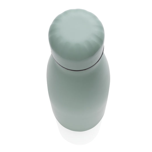 Solid color stainless steel vacuum drinkware bottle, 500 ml, by XD Collection, with a sleek, insulated design and secure lid.