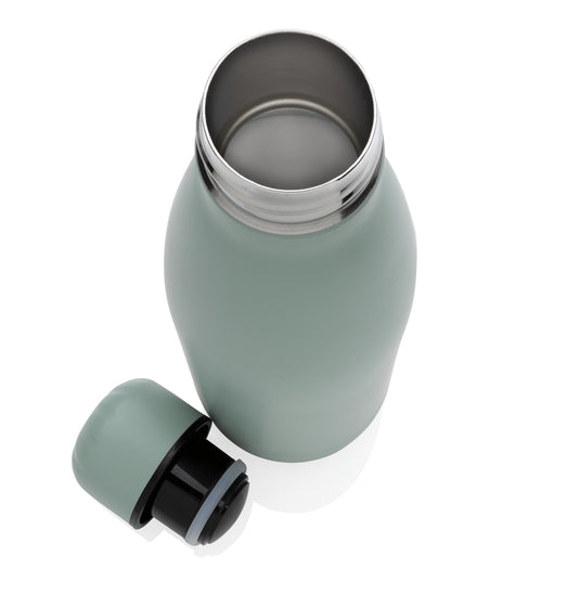 Stainless steel vacuum bottle in solid color by XD Collection, 500 ml drinkware with sleek, insulated design for hot and cold beverages.