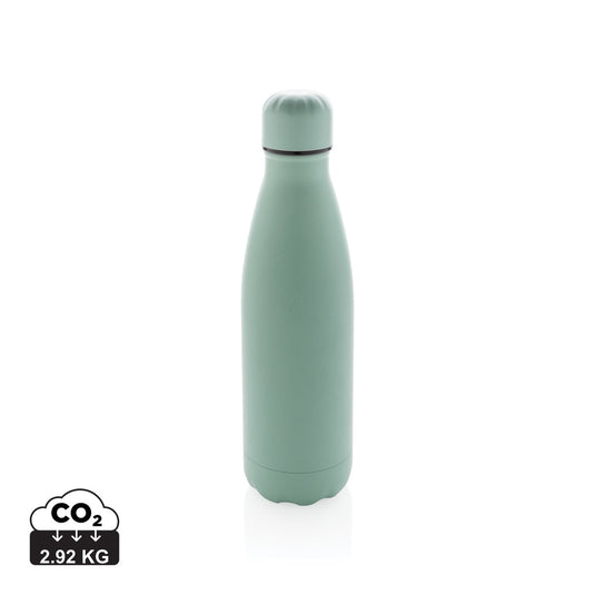 Solid color stainless steel vacuum bottle, 500ml, by XD Collection, shown in a sleek, insulated drinkware design.