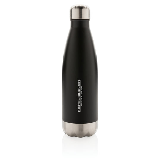 Stainless steel vacuum insulated water bottle from XD Collection, durable drinkware with a sleek design and secure lid.