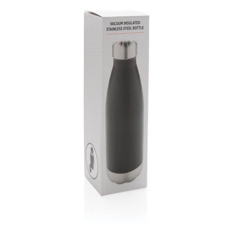 Load image into Gallery viewer, Stainless steel vacuum insulated bottle from XD Collection, drinkware, showcasing a sleek, durable design with a secure lid.
