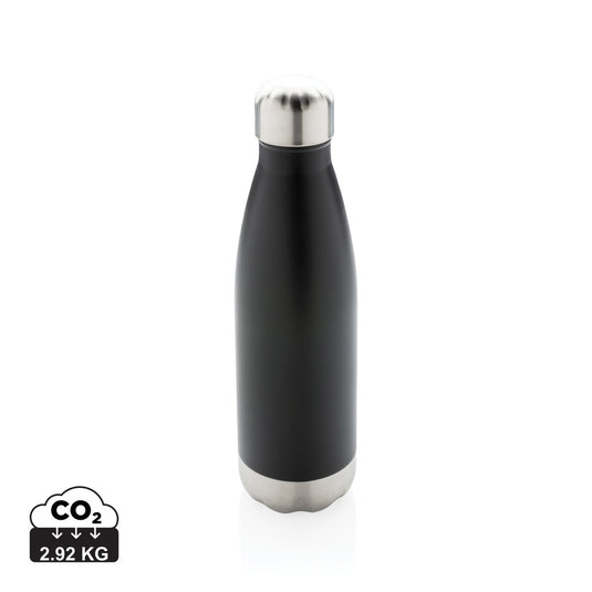Stainless steel vacuum insulated drinkware bottle by XD Collection, showing a sleek, cylindrical design with a screw-top lid.
