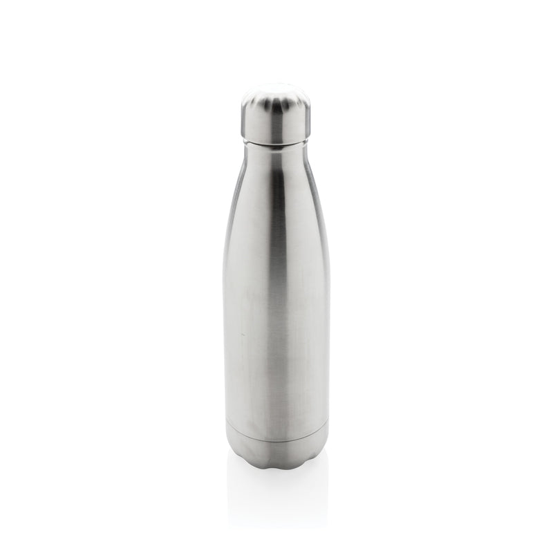 Load image into Gallery viewer, Stainless steel vacuum-insulated drinkware bottle from XD Collection, featuring a sleek design and secure lid for hot and cold beverages.
