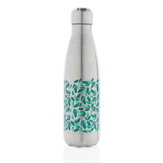 Stainless steel vacuum insulated bottle by XD Collection, drinkware with a sleek design and spill-proof lid for hot and cold beverages.