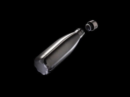 Stainless steel vacuum insulated bottle from XD Collection, designed for keeping drinks hot or cold, with a sleek, durable finish.