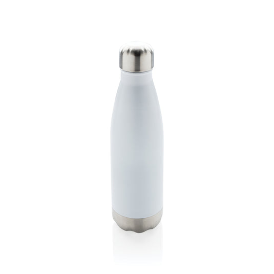 Stainless steel vacuum insulated drinkware bottle from XD Collection with a sleek design and secure lid.