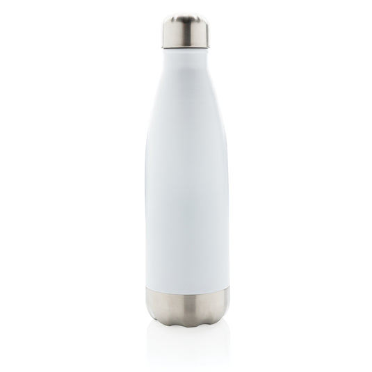 Stainless steel vacuum insulated bottle from XD Collection, durable drinkware with a sleek design and leak-proof lid.