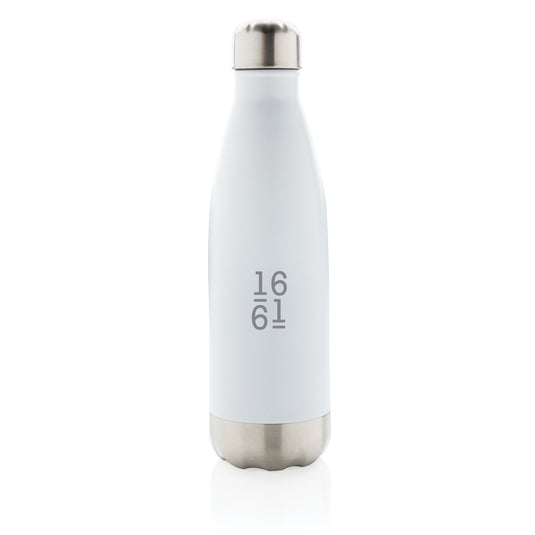 Stainless steel vacuum insulated drinkware bottle from XD Collection, designed for hot and cold beverages.