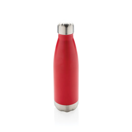 Stainless steel vacuum insulated bottle from XD Collection, drinkware with a sleek, durable design for hot and cold beverages.