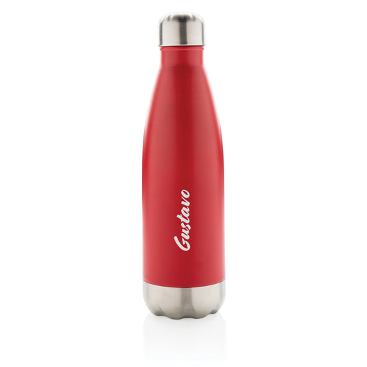 Stainless steel vacuum insulated drinkware bottle by XD Collection, showing sleek design and durable construction.